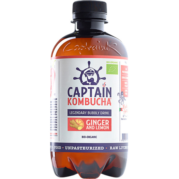 Captain Kombucha Ginger Lemon Bio 400ml, Captain Kombucha