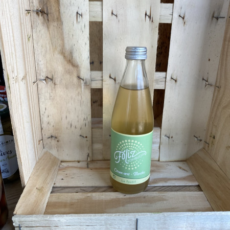 Foliz Kombucha Menthe Citron vert Bio 33cl, Foliz