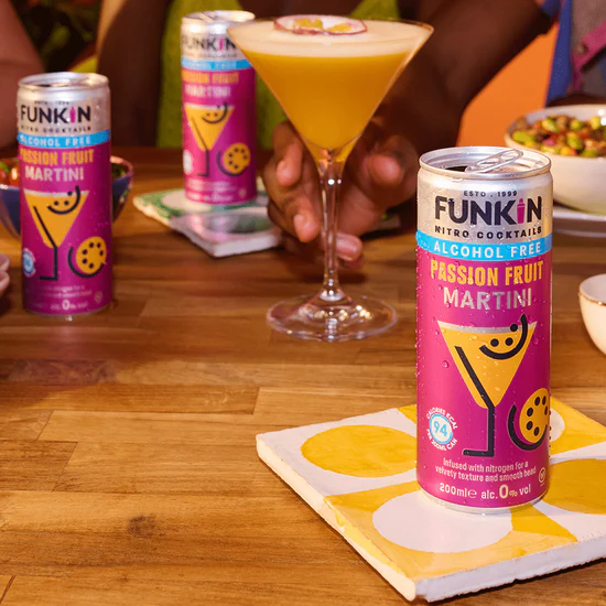 Alcohol Free Passion Fruit Martini Nitro Can, Funkin Cocktails