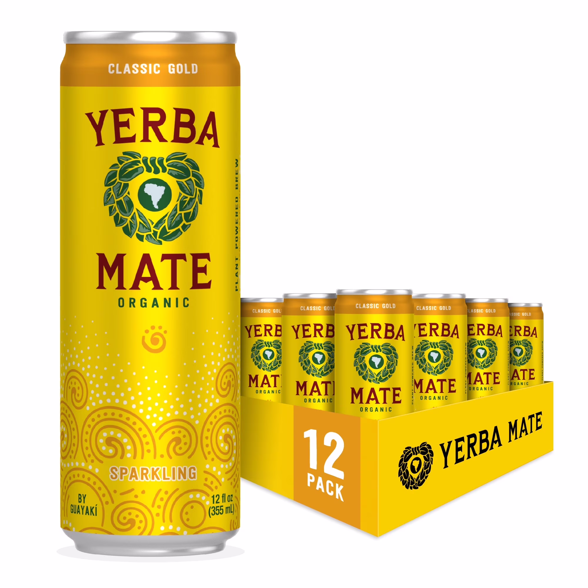 Guayaki Yerba Mate Classic Gold Sparkling, Guayaki