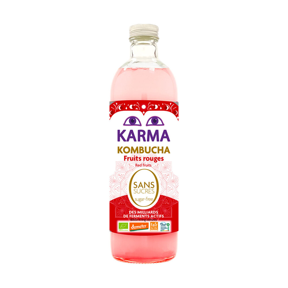 Karma Kombucha Fruits Rouges sans sucre 75 cl, Karma