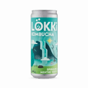 Lökki Kombucha Spiruline Menthe verte 33cl, Lökki