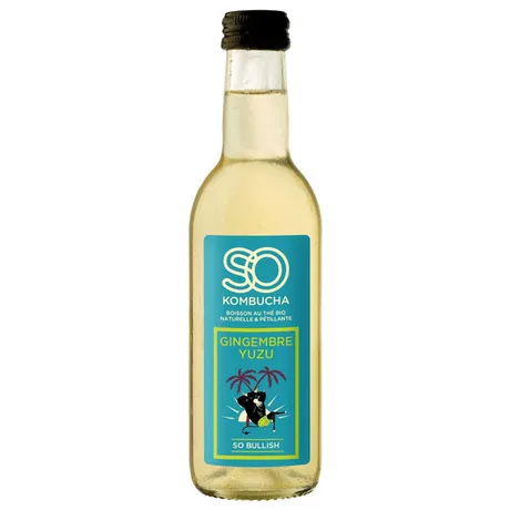 So Kombucha SO Bullish Gingembre Yuzu Bio 25cl, So Kombucha
