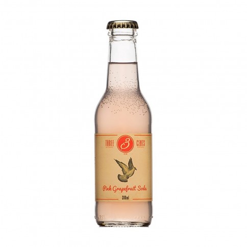 Three Cents Pink Grapefruit Soda, Three Cents